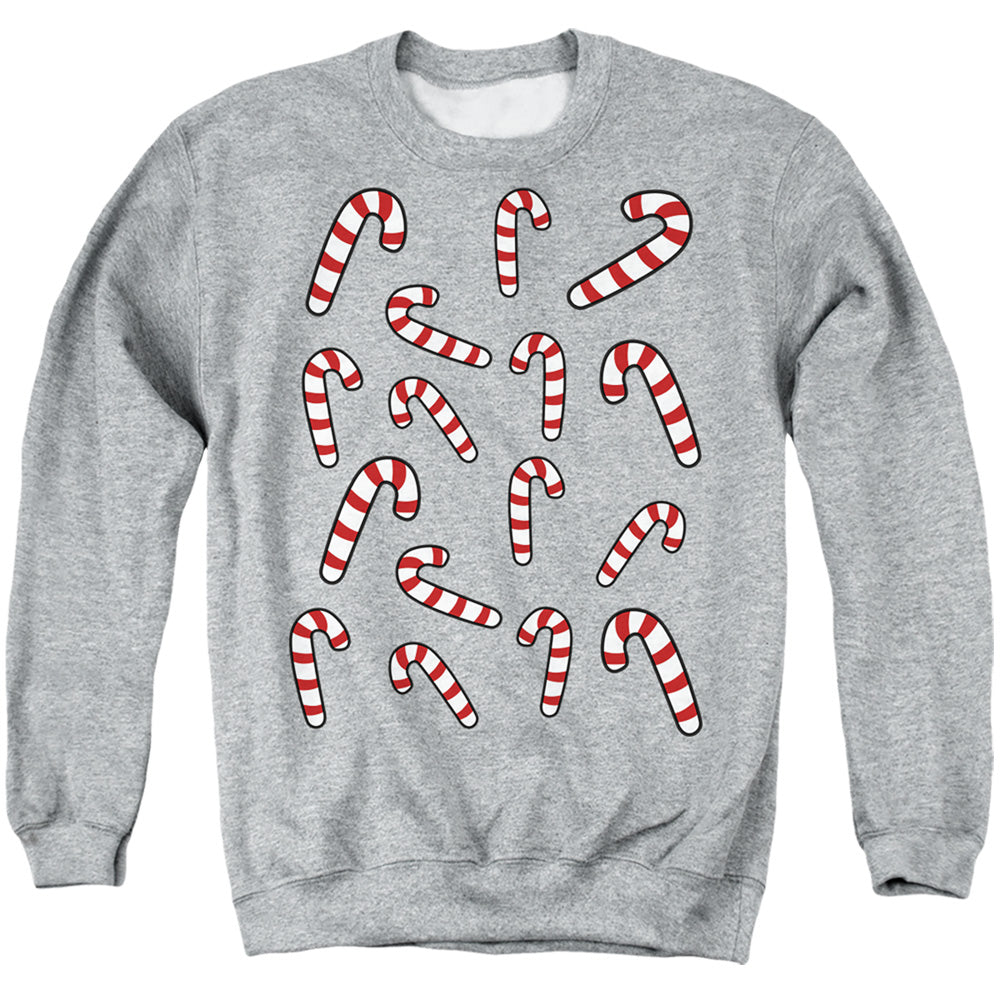 Christmas Candy Cane Crew Athletic Heather Crewneck Sweatshirt