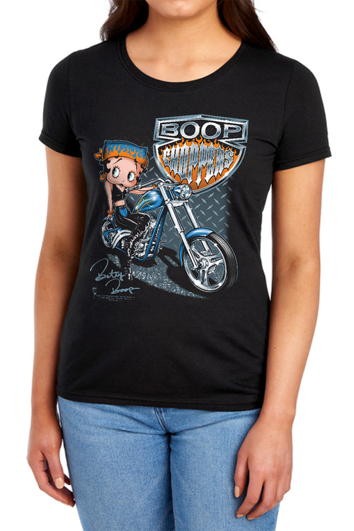 Betty Boop Choppers Womens T-Shirt