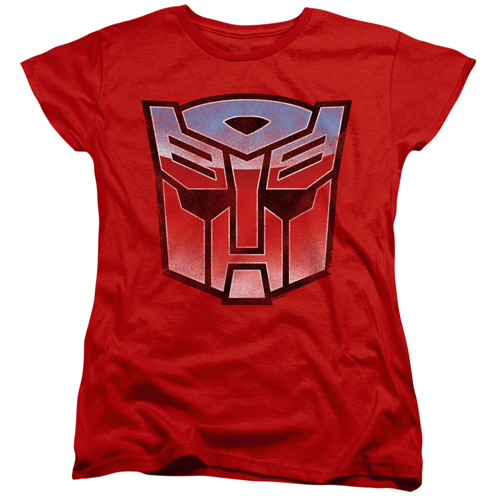 Transformers Vintage Autobot Logo Red Womens T-Shirt