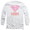 Superman Super Mom Pink Long Sleeve T-Shirt