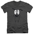Courage the Cowardly Dog Scared V-Neck T-Shirt