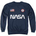 NASA Worm Logo and Flag Navy Crewneck Sweatshirt