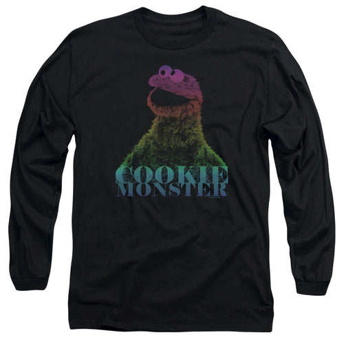 Sesame Street Cookie Monster Halftone Long Sleeve T-Shirt