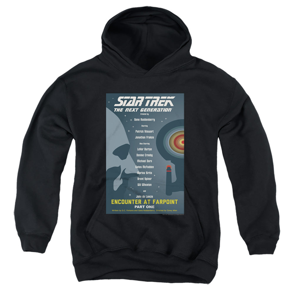 Star Trek Encounter at Farpoint Part One Black Youth Hoodie
