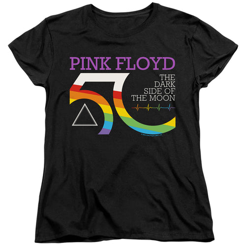 Pink Floyd 50th Logo Womens T-Shirt