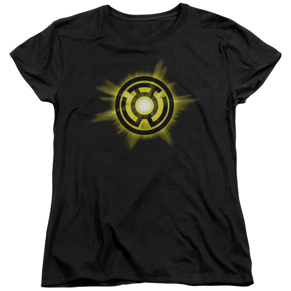 Green Lantern Yellow Glow Womens T-Shirt