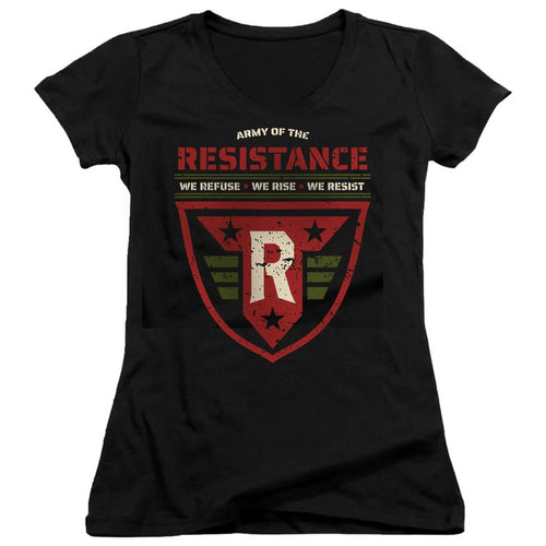 Army of the Resistance Juniors V-Neck T-Shirt