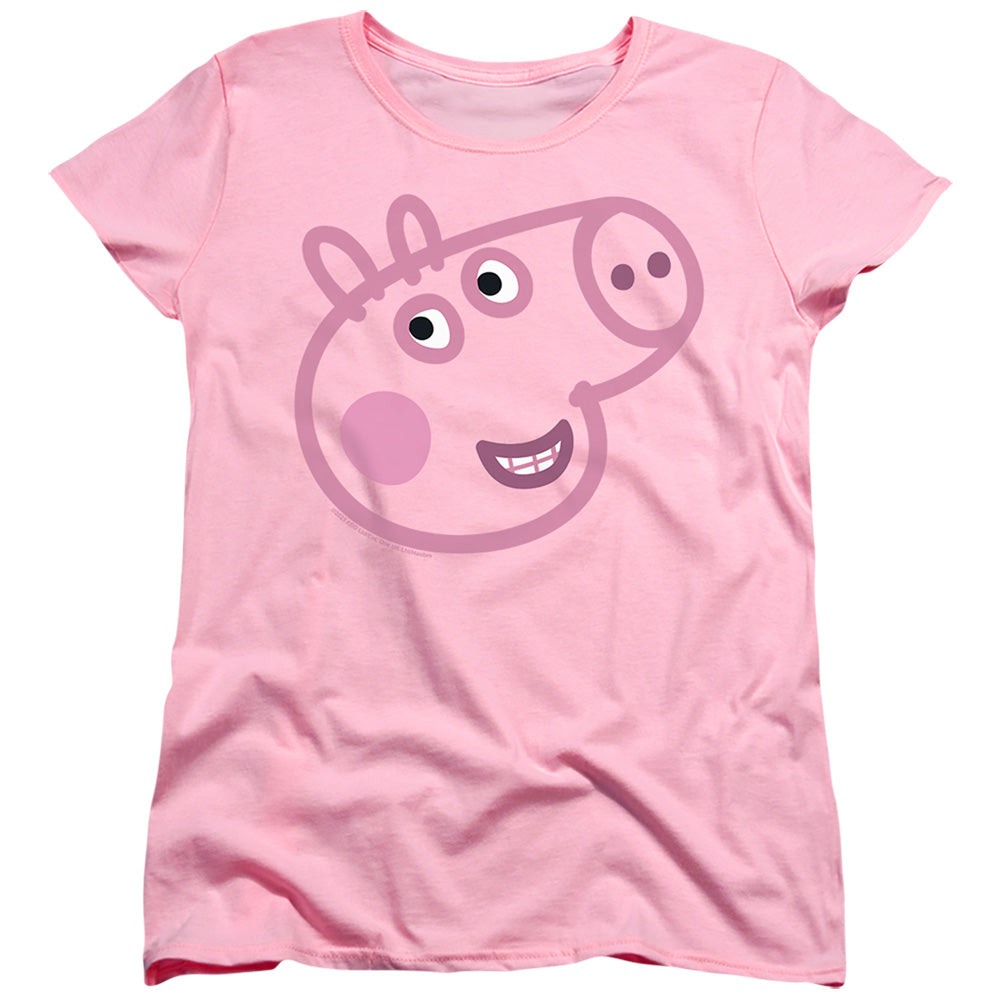 Peppa Pig Pink Out George Pig Face Womens T-Shirt