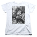Superman Flight of Steel White Womens T-Shirt
