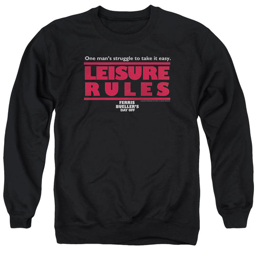 Ferris Bueller's Day Off Leisure Rules Crewneck Sweatshirt