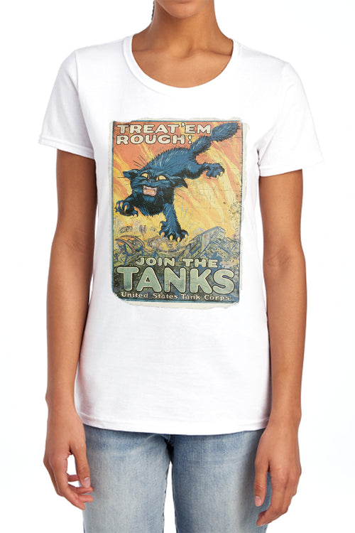 US Army Treat 'Em Rough Womens T-Shirt