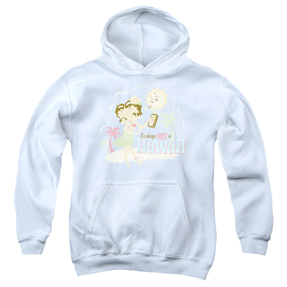 Betty Boop Hot in Hawaii Youth Hoodie