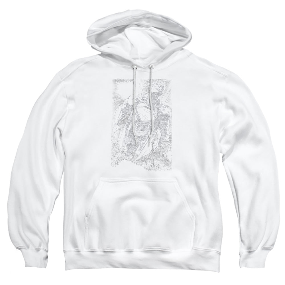Superman Exploding Space Sketch Pullover Hoodie