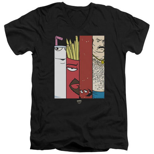 Aqua Teen Hunger Force Group Tiles V-Neck T-Shirt