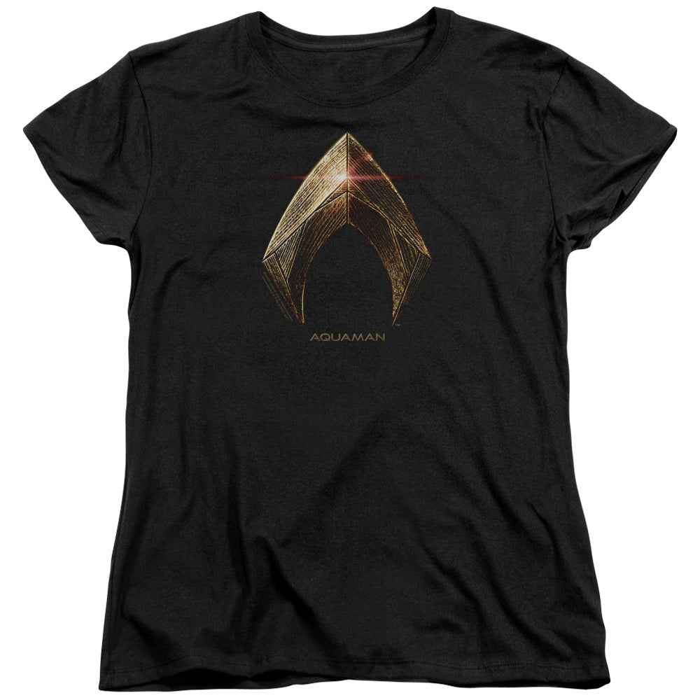 Justice League Aquaman Logo Womens T-Shirt