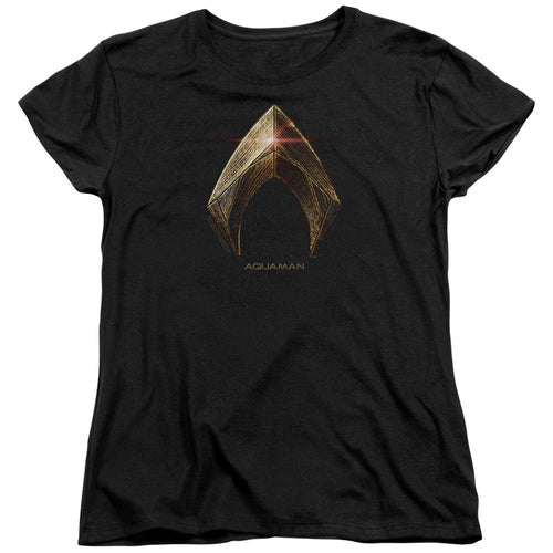 Justice League Aquaman Logo Womens T-Shirt