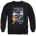 Superman Torn Collage Crewneck Sweatshirt