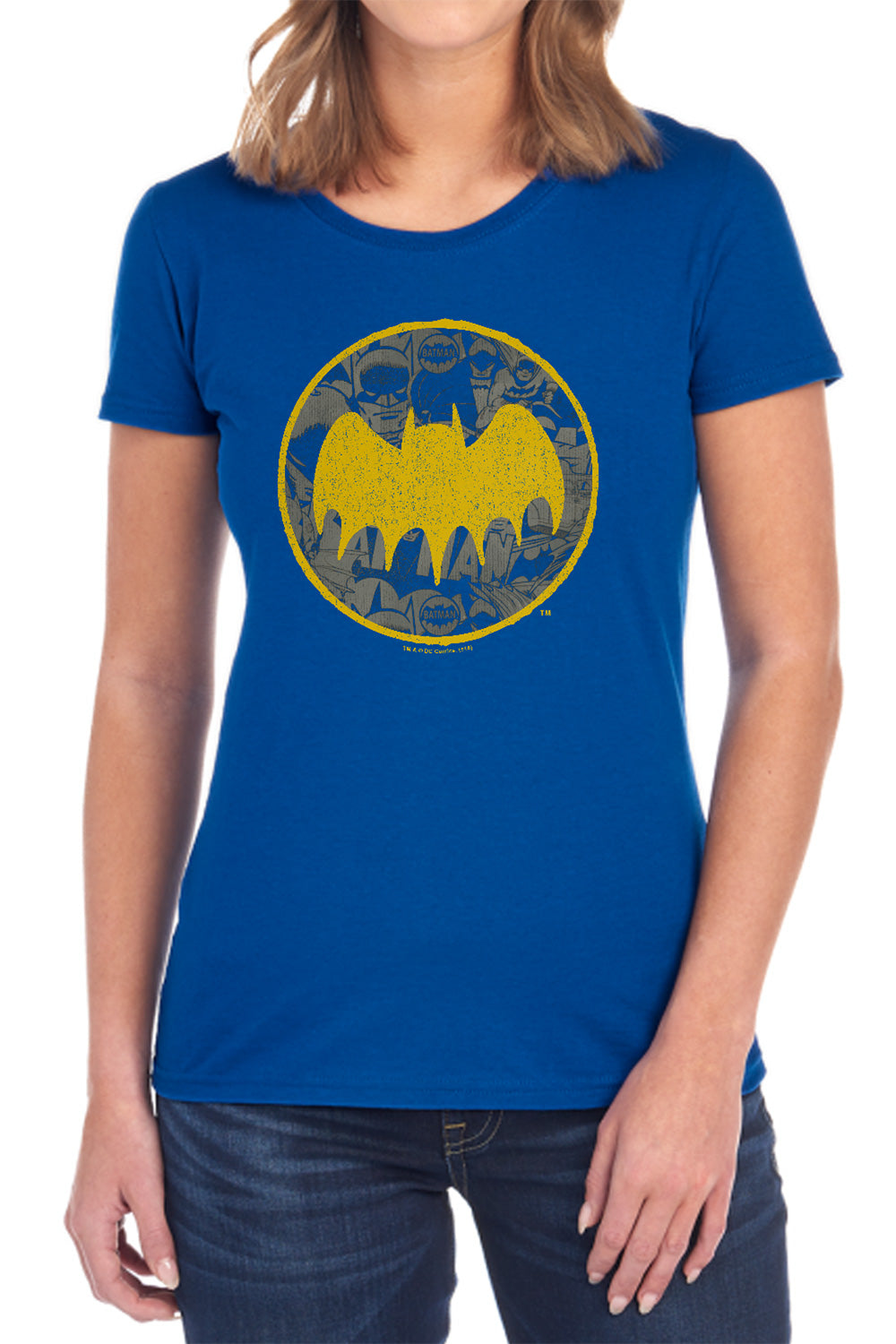 Batman Vintage Symbol Collage Womens T-Shirt