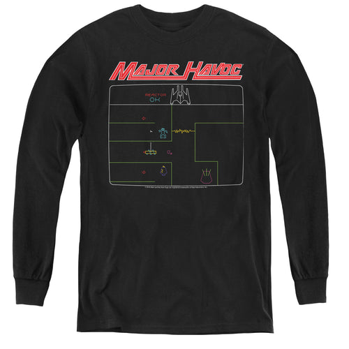 Atari Major Havoc Screen Youth Long Sleeve T-Shirt