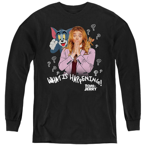 Tom and Jerry Movie What Is Happening Youth Long Sleeve T-Shirt