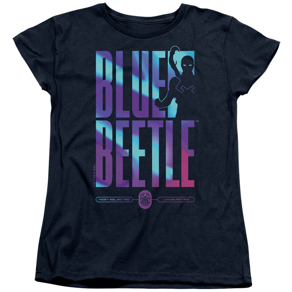 Blue Beetle Hero Host Womens T-Shirt