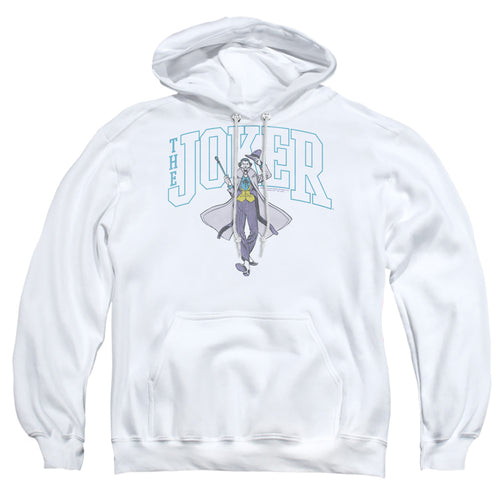 The Batman Joker Varsity on White Pullover Hoodie