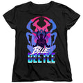 Blue Beetle Silhouette Womens T-Shirt