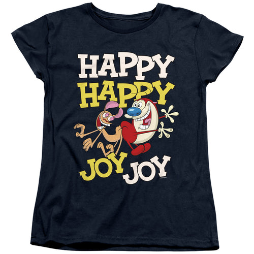 Ren and Stimpy Happy Happy Joy Joy Womens T-Shirt