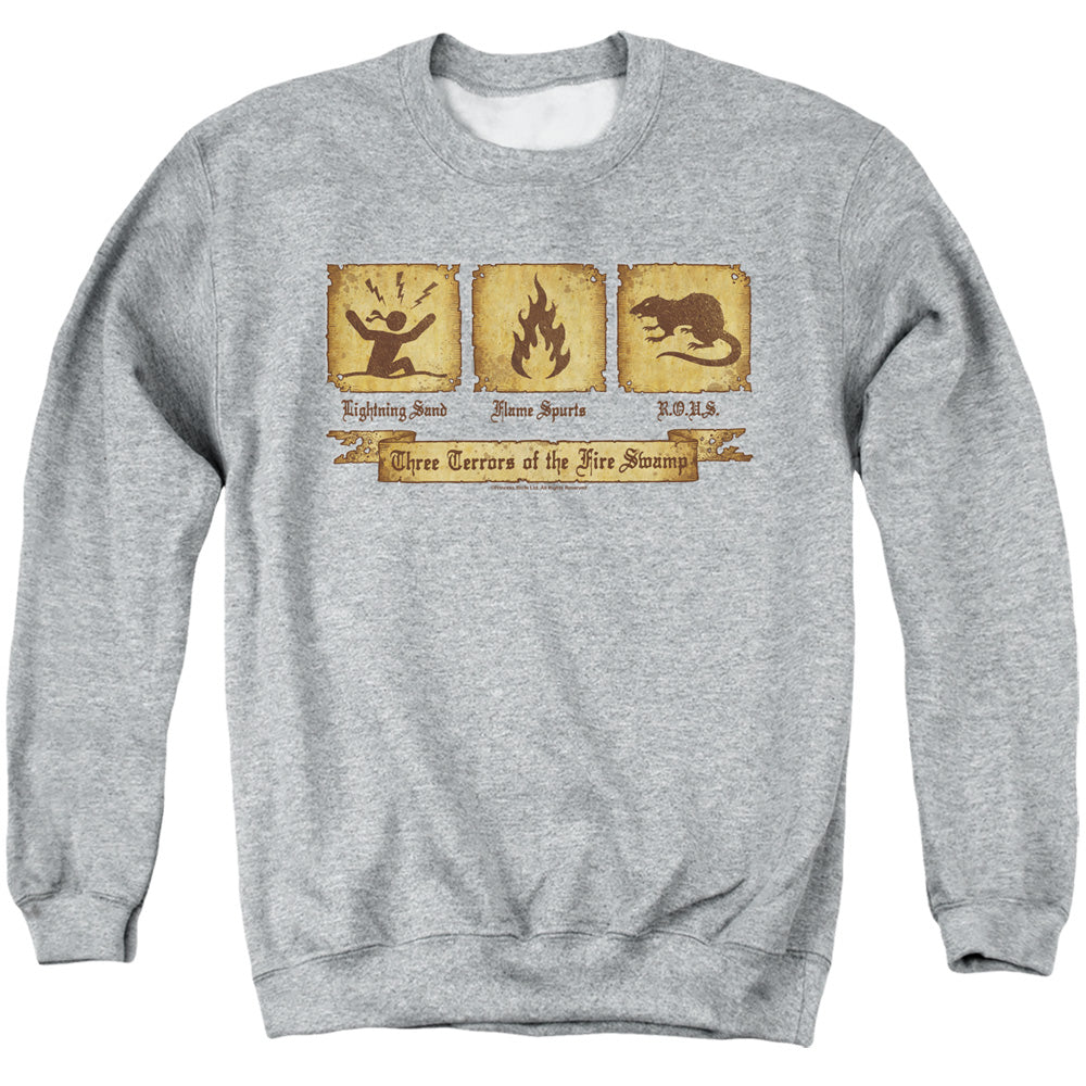 The Princess Bride Three Terrors Athletic Heather Crewneck Sweatshirt