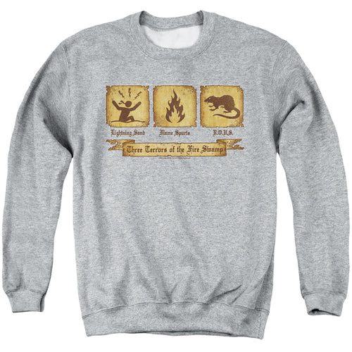 The Princess Bride Three Terrors Athletic Heather Crewneck Sweatshirt
