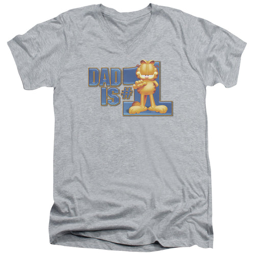 Garfield Dad Is Number One V-Neck T-Shirt