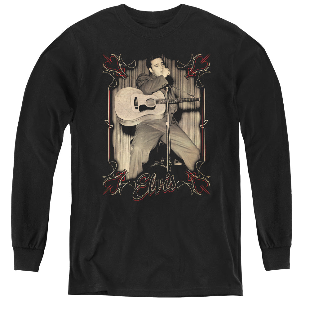 Elvis Presley Elvis Pinstripes Youth Long Sleeve T-Shirt