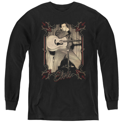 Elvis Presley Elvis Pinstripes Youth Long Sleeve T-Shirt