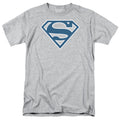 Superman Blue & White Shield Athletic Heather T-Shirt