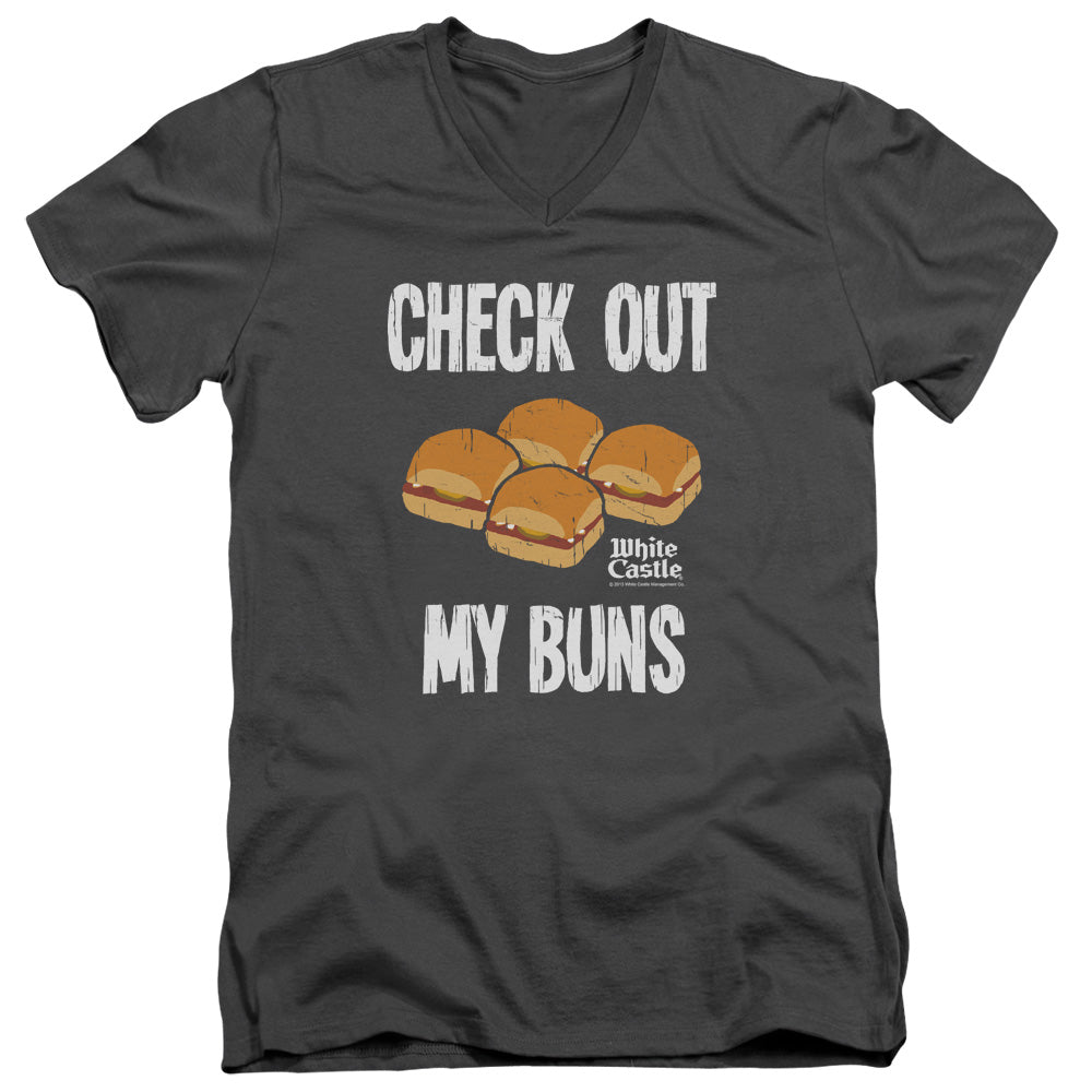 White Castle Check Out My Buns V-Neck T-Shirt
