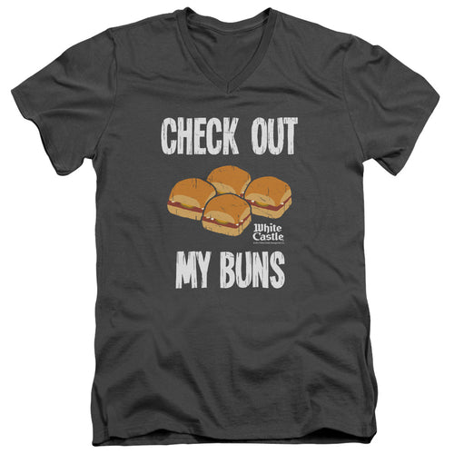 White Castle Check Out My Buns V-Neck T-Shirt