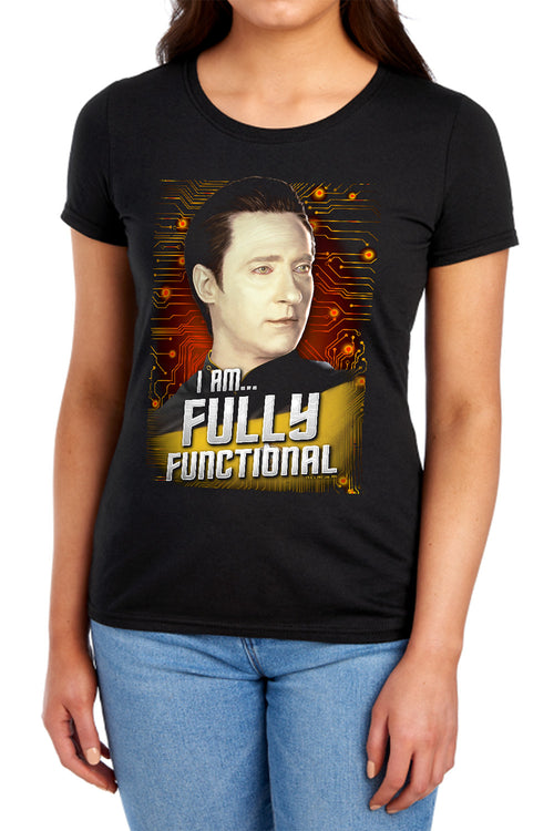 Star Trek Data Fully Functional Womens T-Shirt