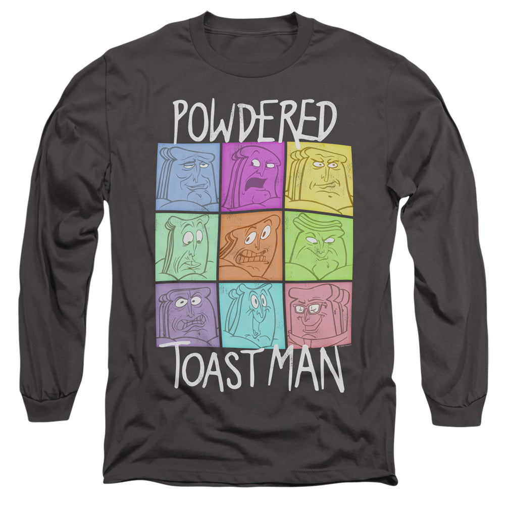 Ren and Stimpy Powdered Toast Man Expressions Long Sleeve T-Shirt