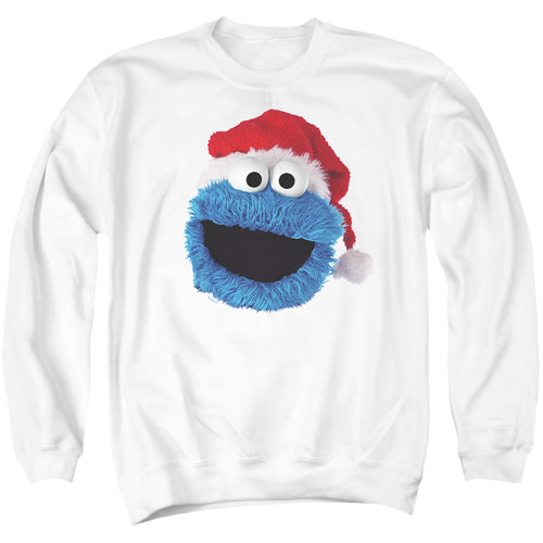 Sesame Street Cookie Monster Christmas Hat Crewneck Sweatshirt