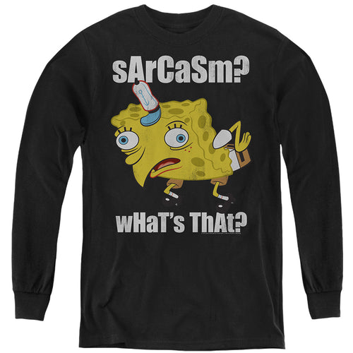 Spongebob Squarepants Sarcasm Meme Youth Long Sleeve T-Shirt