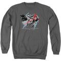 Batman v Superman Lightniing V Heat Vision Crewneck Sweatshirt