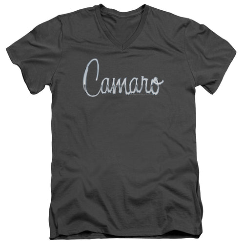 Chevy Classic Camaro Metal V-Neck T-Shirt