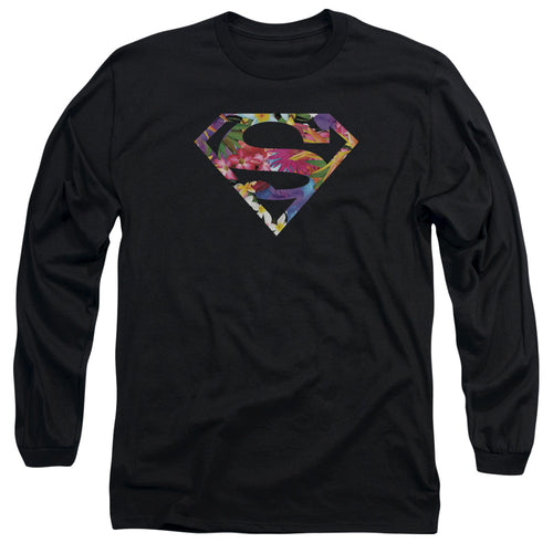 Superman Hawaiian Shield Long Sleeve T-Shirt