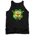 Spongebob Squarepants St. Patrick's Day Spongey Four Leaf Clover Tank Top