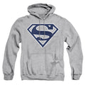 Superman Navy & White Shield Athletic Heather Pullover Hoodie