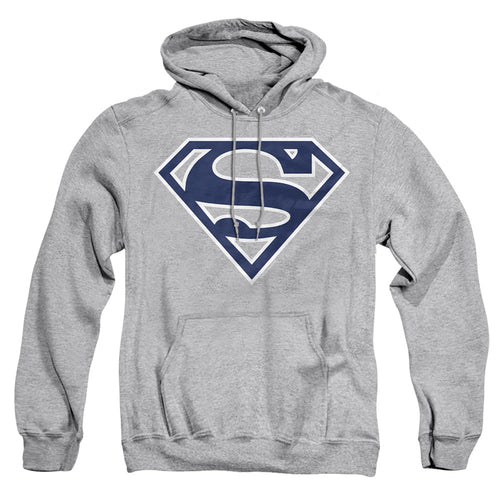 Superman Navy & White Shield Athletic Heather Pullover Hoodie