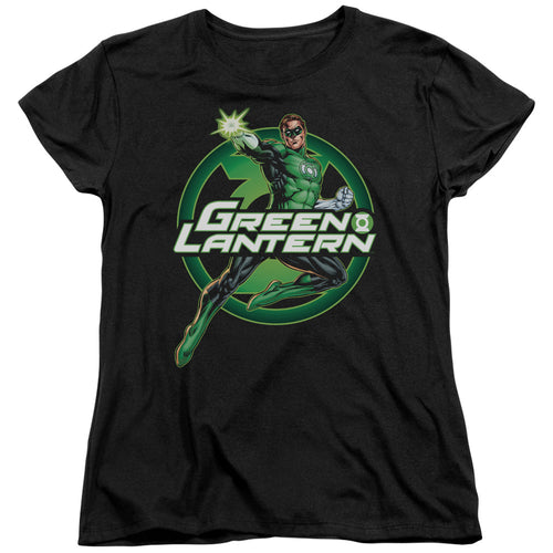 Justice League Lantern Glow Womens T-Shirt