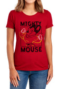 Mighty Mouse Break the Box Womens T-Shirt