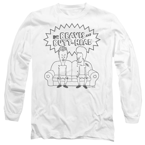 Beavis and Butthead Couch Logo Long Sleeve T-Shirt