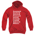 Christmas Reindeer Roll Call Youth Hoodie